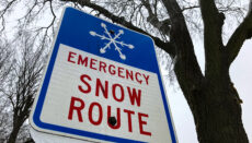 Emergency Snow Route Sign
