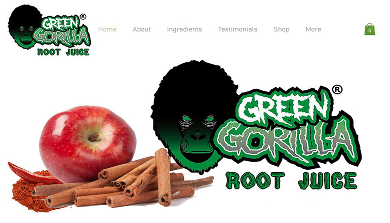 Green Gorilla Root Juice Website