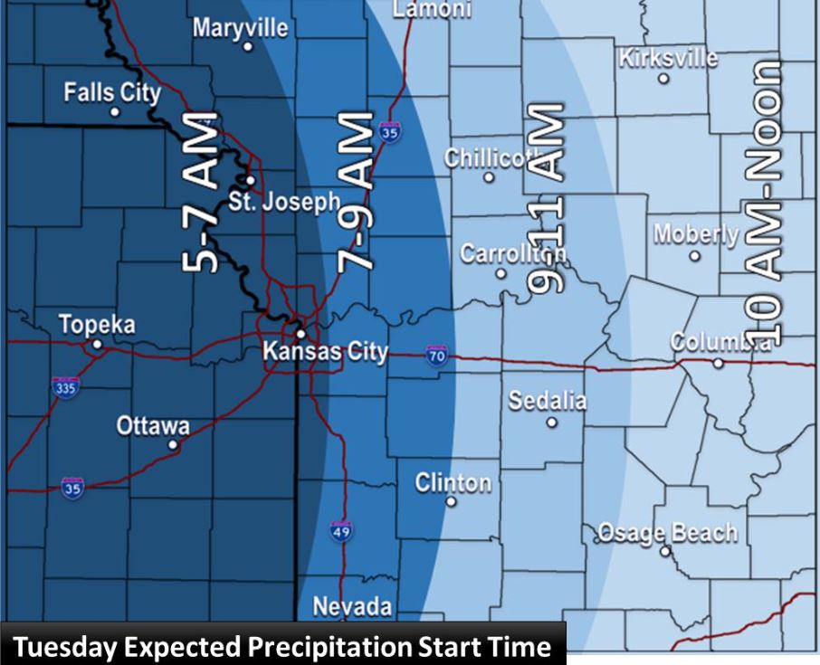 800 PM Update National Weather Service releases timeline of wintry weather for northern Missouri