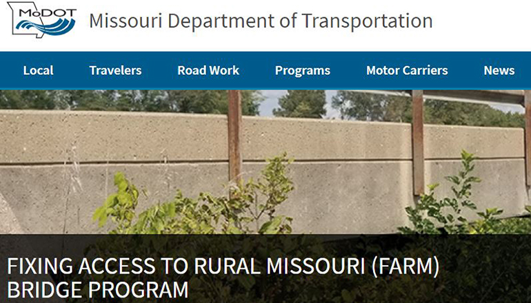 MoDOT Farm Bridge Project website