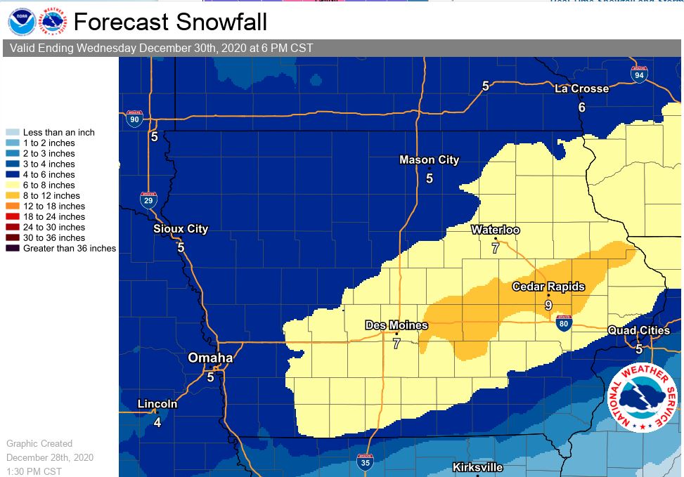 Motorists travelling north into southern Iowa will encounter a Winter