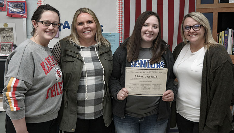 Abbie Casady as the Career and Technical Education Student of the Month
