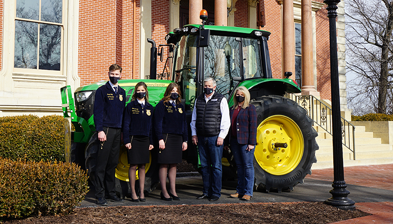 Governor Parson and FFA Students