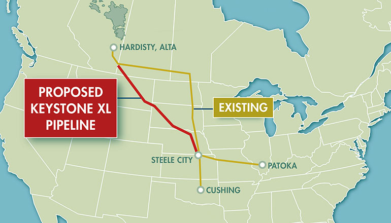 Keystone XL Pipeline route