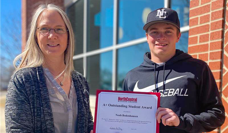 Noah Boadenhausen with Development Director Alicia Endicott
