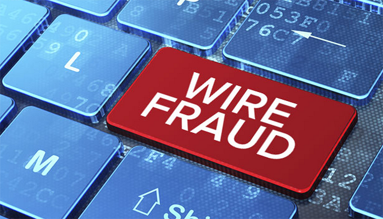 Wire Fraud news graphic