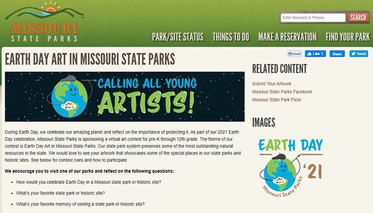 Missouri State Parks Earth Day Art