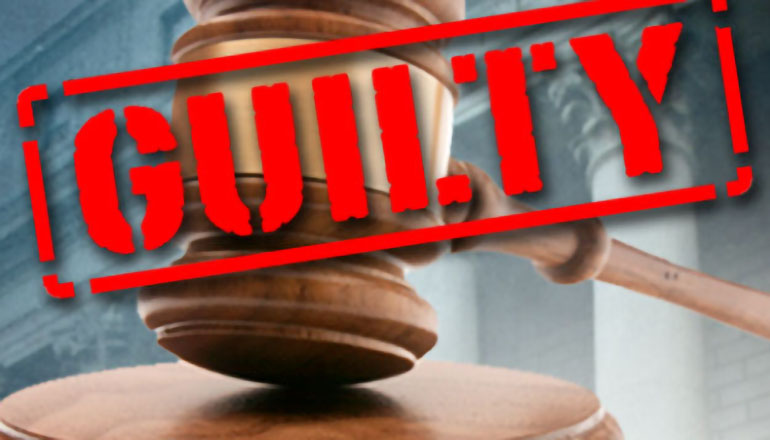 Guillty Verdict with gavel