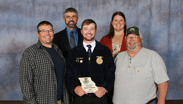 Ryan Smith of Milan FFA Chapter named Area 3 Star Farmer