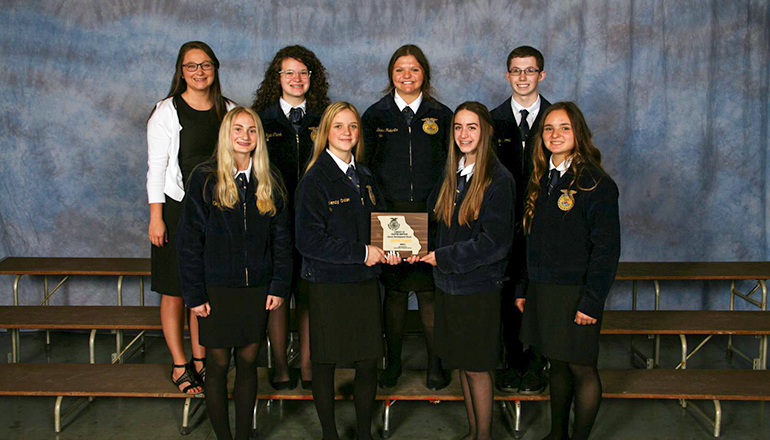 Trenton FFA Chapter 6th place award Chapter Conduct Meeting