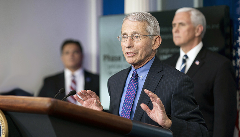 Anthony Fauci at White House (Photo courtesy of Wikipedia)