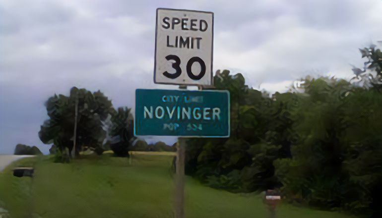Novinger Sign