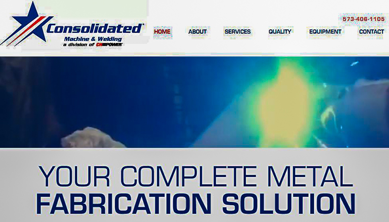 Consolidated Machine and Welding website