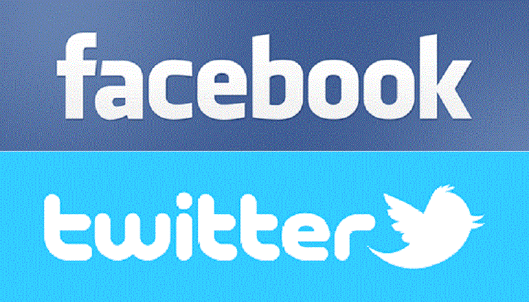 Facebook and Twitter Logos