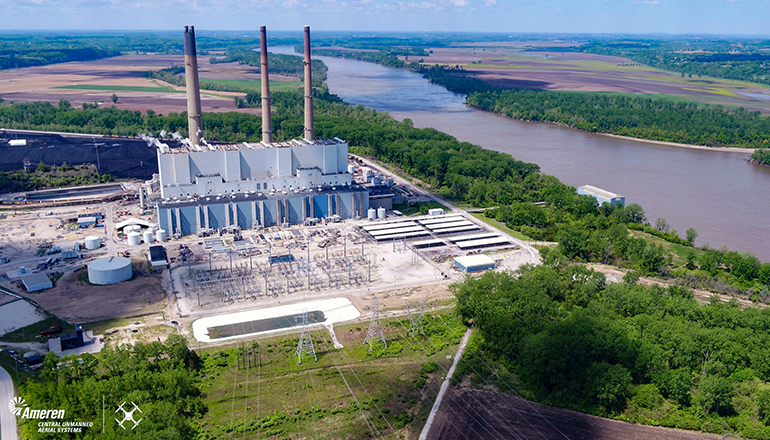 Labadie Energy Center on Missouri RIver in Franklin County Missouri