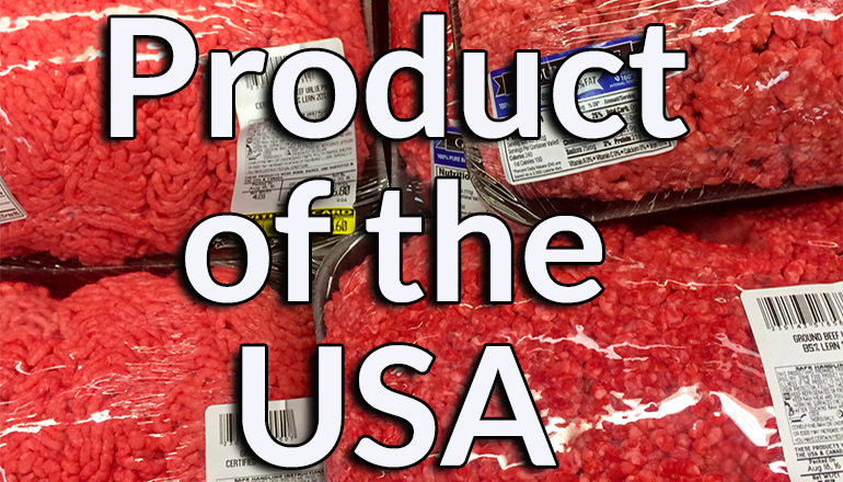 Product of the USA beef or meat