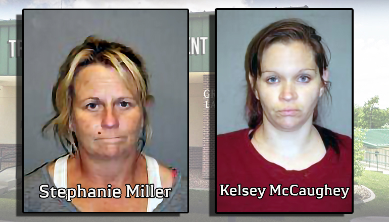 Stephanie Miller and Kelsey McCaughey Booking Photos via Trenton Police Department