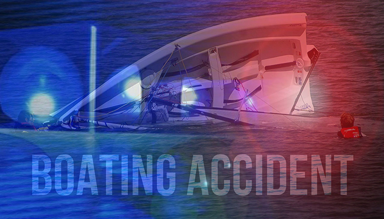 Boating accident news graphic