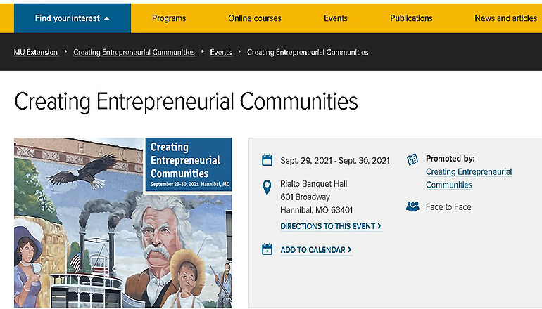 Creating Entrepreneurial Communities Conference