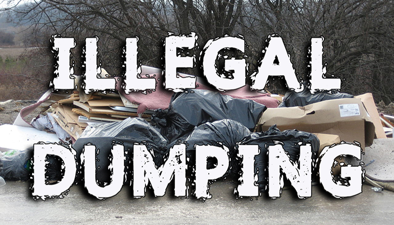 Illegal dumping news graphic