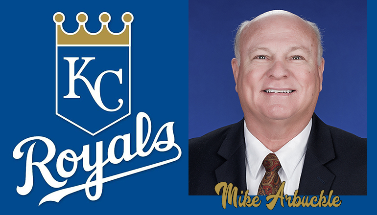 Mike Arbuckle with Royals Logo