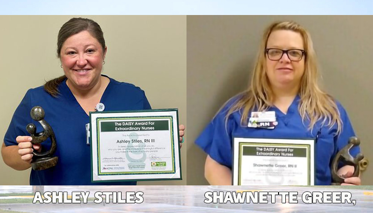 Ashley Stiles and Shawnette Greet Receive DAISY awards at WMH