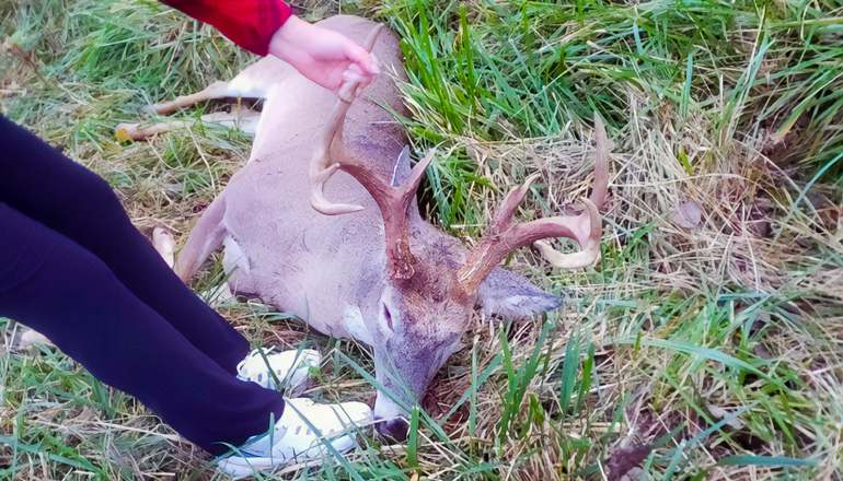 Buck illlegally shot near Trimble,Missouri photo two