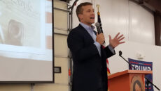 Former Gov. Eric Greitens speaks at the Macon County Lincoln Days dinner in April 2021 (Rudi Keller - Missouri Independent)