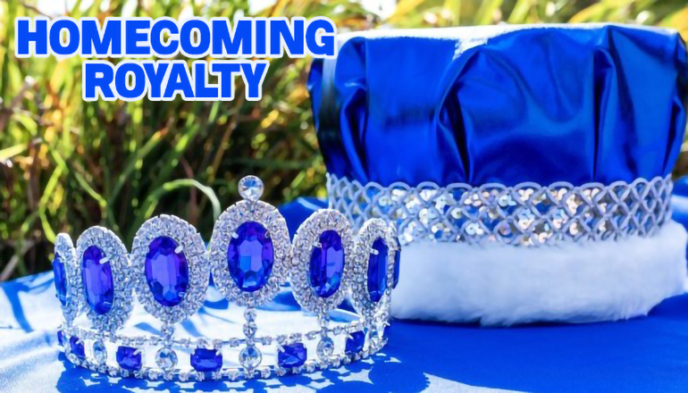 Homecoming Royalty in Blue and White (Princeton Colors)