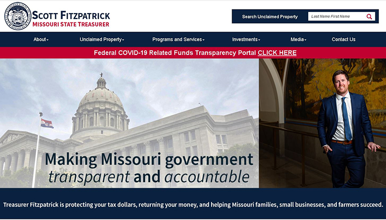 Missouri State Treasurer Scott FItzpatrick website