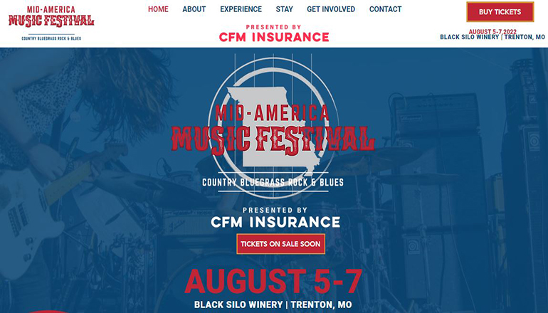 Mid America Music Festival website