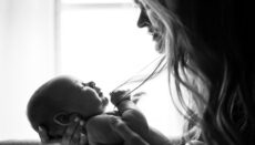 New mom and baby or single mother