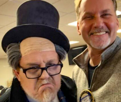 Scott Washburn as Scrooge in the Art's Alive performance of A Christmas Carol