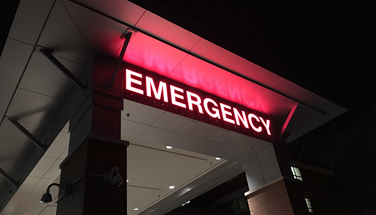 Hospital Emergency Department Sign