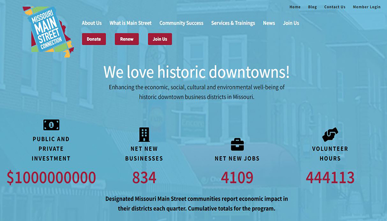 Missouri Main Street Connection website