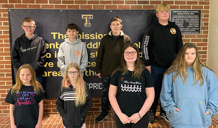 TMS Students of the month for January 2022