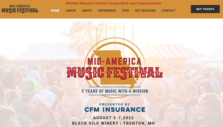 2022 Mid America Music Festival website