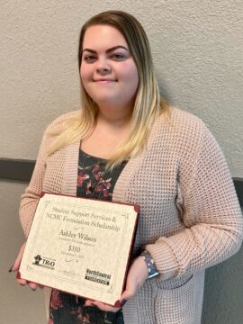 Ashley Wilson is the recipient of the TRiO Student Support Services Treasure Chest Scholarship