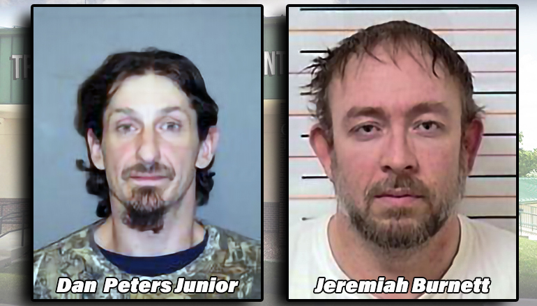 Dan Peters and Jeremiah Burnett booking photos