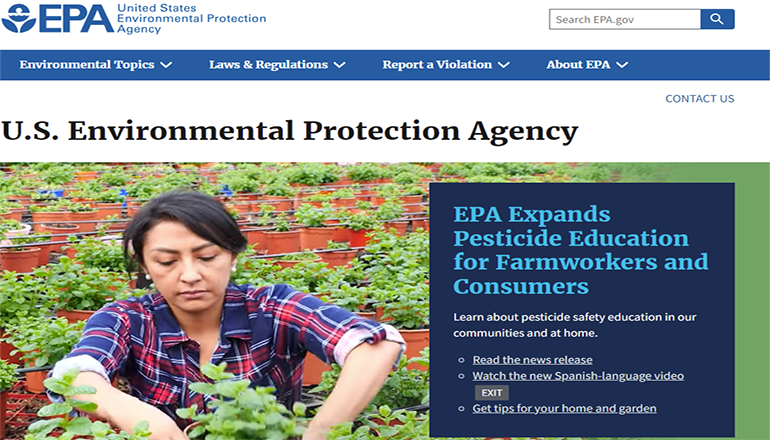 EPA or Environmental Protection Agency website