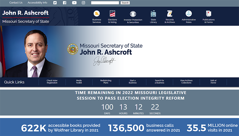 Missouri Secretary of State website