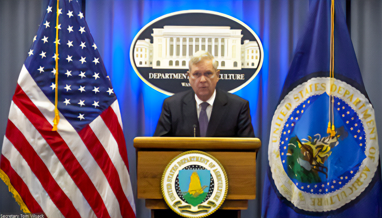 Screenshot from Virtual press conference of Secretary of Agriculture Tom Vilsack