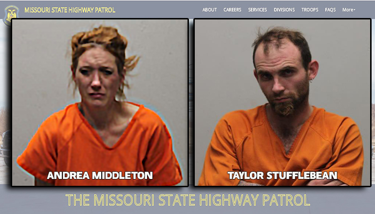 Andrea Middleton and Taylor Stufflebean booking photo (Photos via Daviess-DeKalb Regional Jail)