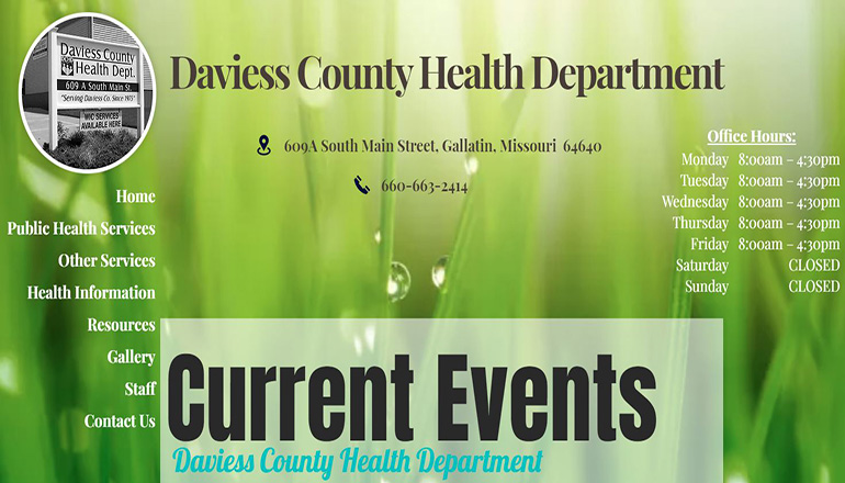 Daviess County Health Department website