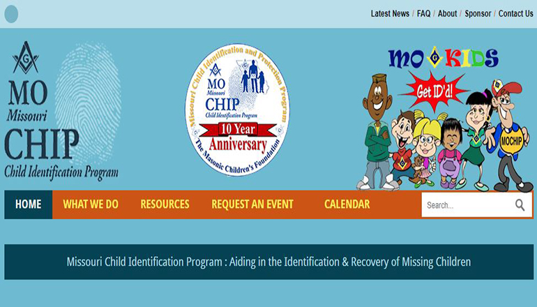 Missouri Child Identification Program website or MOCHIP