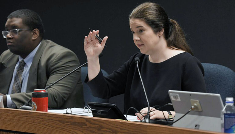 Rep. Mary Elizabeth Coleman, R-Arnold, Chair of the House Children and Families Committee speaks during a hearing Oct. 5, 2021. (photo by of Tim Bommel - Missouri House Communications)