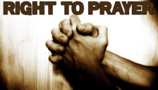 Right to Prayer news graphic