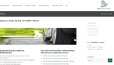 Screenshot of RLE International website