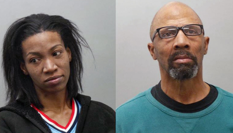 Booking photo of Angela Dozier and Clarence Perry courtesy St. Louis County Prosecutor