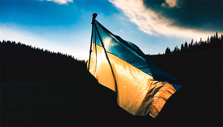 Ukraine flag (Photo by Max Kukurudziak on Unsplash)